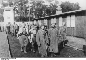 Arrival of the Soviet PoW's in Sachsenhausen, 1941. ©Bundesarchiv
